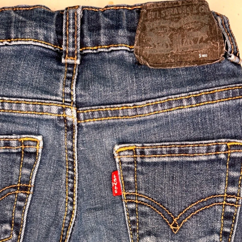 Nautica Levi's Boys 3 Piece Vest Plaid Shirt Jeans Set Size 5 Blue Excellent